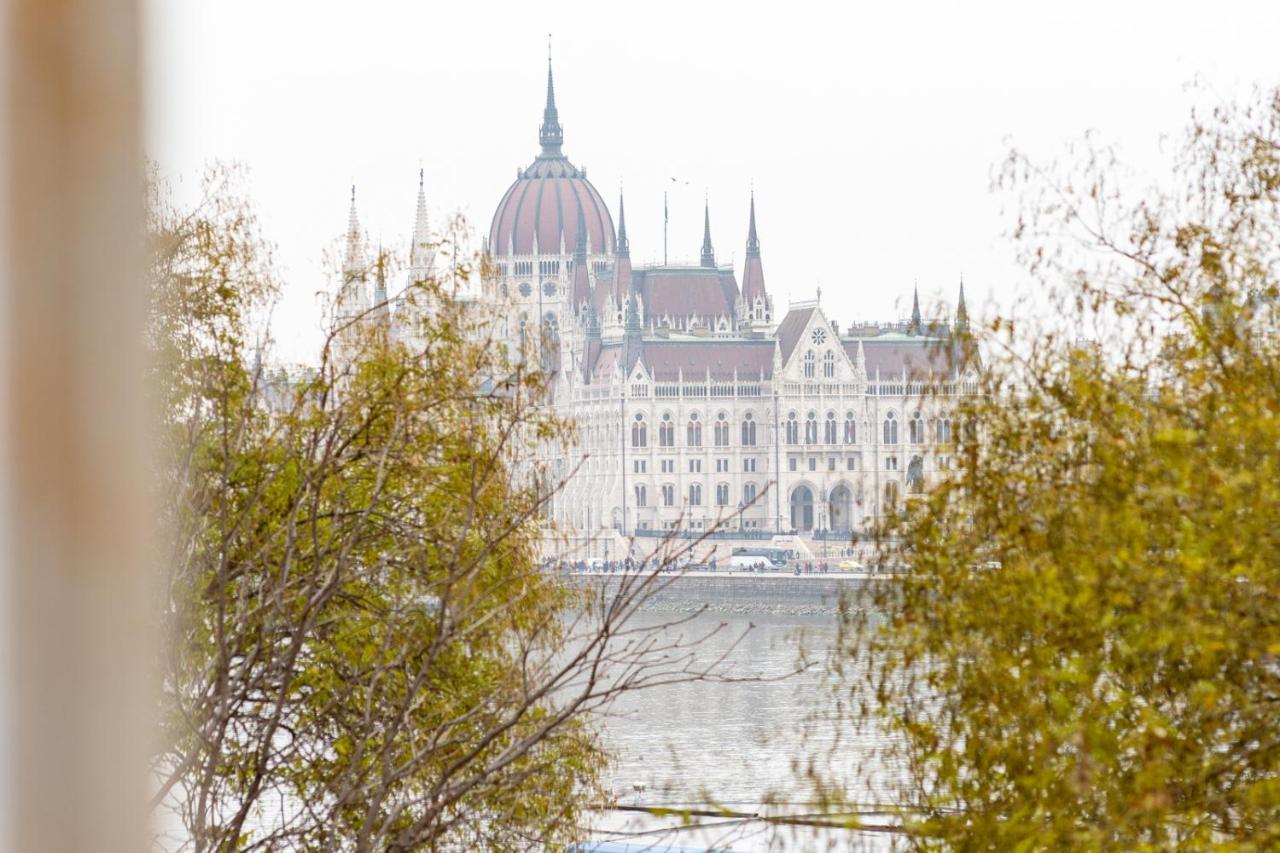 Danube Waterfront View At Chain Bridge Budapest Eksteriør bilde